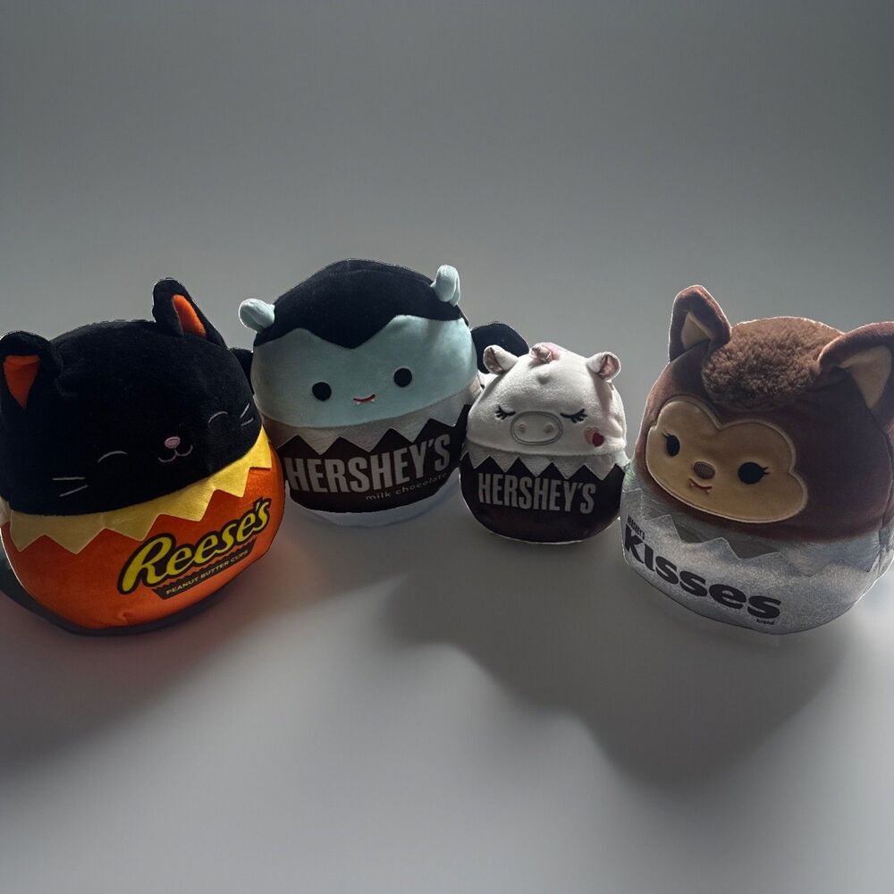 Squishmallows Hershey's 8" Lot Kisses Reeses Peanut Butter Candy Plush